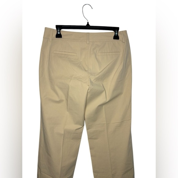 Lafayette 148 Business Casual Tan Stone Trouser Cropped Pants Size 4 - Picture 9 of 12